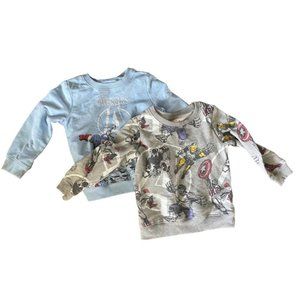 Set of 2 Disney Junior Marvel 3T Boys Tops Sweatshirts